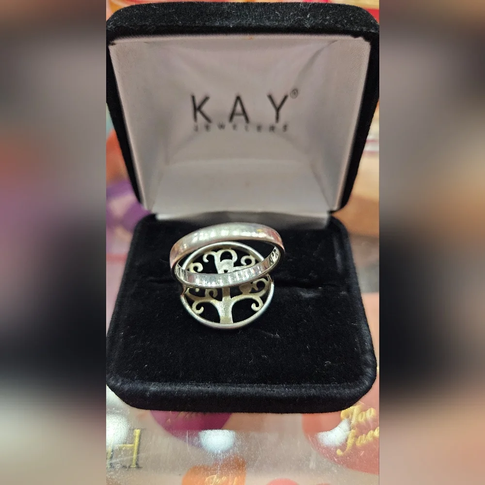 Tree of life ring sterling silver size 8.5